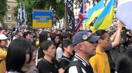 Ukrainians and Hongkongers unite with Hong Kong national anthem on 33rd anniversary of the Tiananmen Square massacre