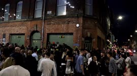 Impromptu Street Party In Manchester Northern Quarter