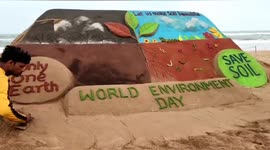 World Environment Day 2022: This sand art has a message for us