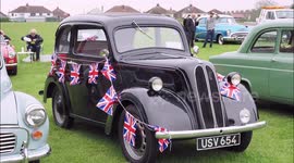 Vintage car show for Queen's Platinum Jubilee in Kent, UK