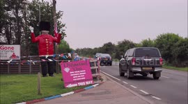 Giant 'Royal Guard' figure greets visitors to Kent coastal town, UK