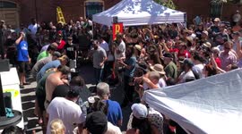Roma Sausage Eating Contest Final Minute Little Italy Baltimore June 5, 2022, Festival