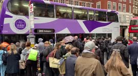 Crowds of commuters pile onto buses as tube strikes add to travel chaos