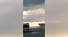 Massive waterspout forms off coast of popular surfing spot in the Philippines