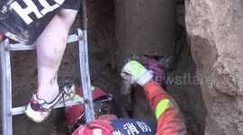 Firefighters save 6-year-old boy trapped down deep well in China