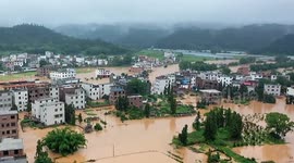 Hundreds of residents evacuated as rainstorm submerges Chinese city