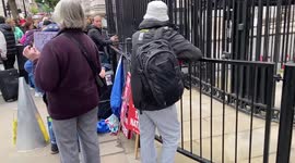Protesters boo Boris Johnson outside Downing St