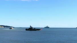 Huge Norwegian Navy warships enter Plymouth harbour