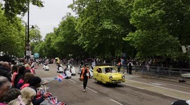 Three Wheeled Cars At The  Queens Platinum Jubilee Parade