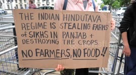 Khalistan supporters at Downing Street demand the UK government to recognise the worldwide Khalistan referendum