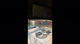 Drunk guy crashes into building!
