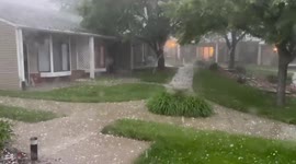 Hellacious hail hammers Omaha, Nebraska amid severe thunderstorm warning
