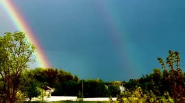 Stunning double rainbow captured on camera over Minnesota