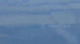 Dramatic footage of Russian chopper struck by missile mid-air