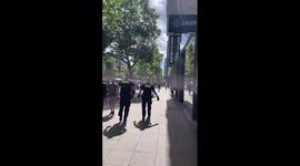 Berlin police rush to scene where car drove into pedestrians, killing 1