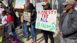 Protest against sending refugees to Rwanda from UK