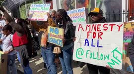 Protest against sending UK refugees to Rwanda