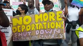 London protest against Rwanda deportations plan, ahead of UK's decision to call off first flight
