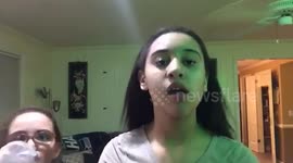Teens making faces