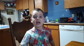 Boy tells knock knock joke
