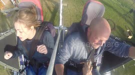 Man terrified of amusement park ride