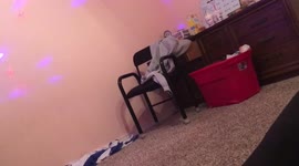 Girl falls down while dancing