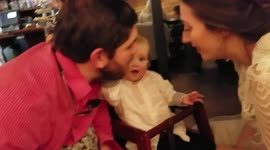 Jealous baby wants a kiss