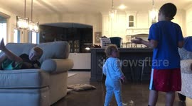 Baby learns the macarena