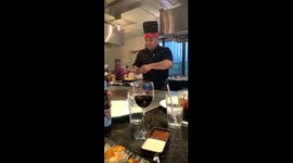 Baby surprised by hiibachi flame