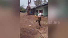 Female teacher does impressive keep-uppy in Thailand