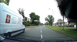 Tipper truck just pulls out almost writing off the car filming, Aldridge Walsall