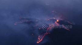 Up close and personal look of Mount Etna's lava flow