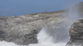 Come to the Cornwall coast and see massive 30-foot-meter water being shot skyward