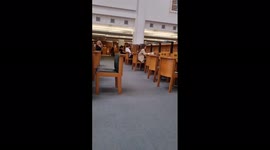 UK: People Evacuate After Fire Breaks Out At The British Library In London 2