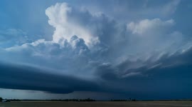 Incredible  Low Precipitation Storm Spins over McCook Nebraska and pulls in Smoke from a fire in town