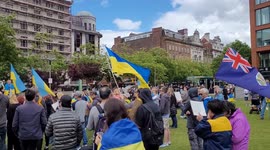 Pro Ukraine Weekly Protest In Manchester, England