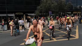 London cyclists strip off for World Naked Bike Ride