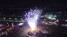 Footage Of National Day 2021 Fireworks In Lianyungang, Jiangsu, China