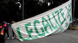 People take part in Marijuana March in São Paulo, Brazil