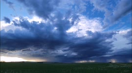 Timelapse of a severe warned thunderstorm lumbering across the Alberta Prairie