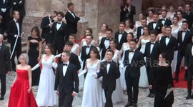 First debutant ball in St Petersburg has taken place in Russian Ethnographic museum, St Petersburg, Russia