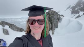 My first of many sets of graduation videos in Antarctica to celebrate my linguistic's master's graduation.