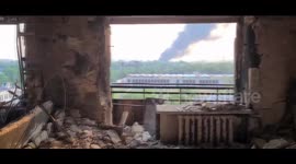Huge plume of smoke rises from chemical plant in Severodonetsk after Russian shelling
