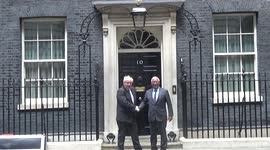 UK Prime Minister Boris Johnson welcomes Prime Minister of Portugal Antonio Costa to 10 Downing Street