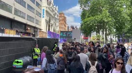 Fans gather at Leicester Square for the premiere of Lightyear