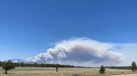 US: Time Lapse Footage Of Pipeline Fire Near Flagstaff, Arizona