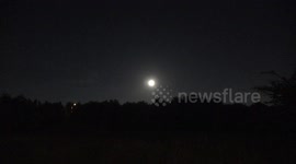 The Strawberry Moon Over East London