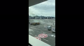 Ground handling vehicle catches fire at Dublin airport