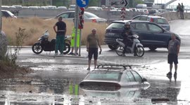 Biblical: Greek drivers swept away by flash flooding from Storm Genesis