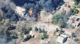 Elite forces turn vehicles on Russian base to fiery wrecks